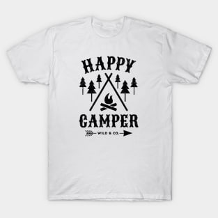 Happy Camper (Black) T-Shirt
